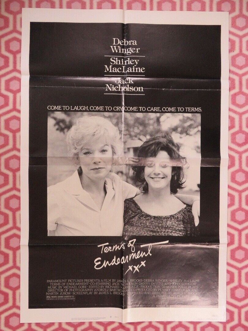 TERMS OF ENDEARMENT US ONE SHEET POSTER JACK NICHOLSON 1983 Rendezvous Cinema Movie posters