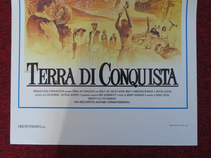 TERRA DI CONQUISTA ITALIAN LOCANDINA POSTER KELLY MCGILLIS JOHN SHEA 1989 Rendezvous Cinema Movie posters
