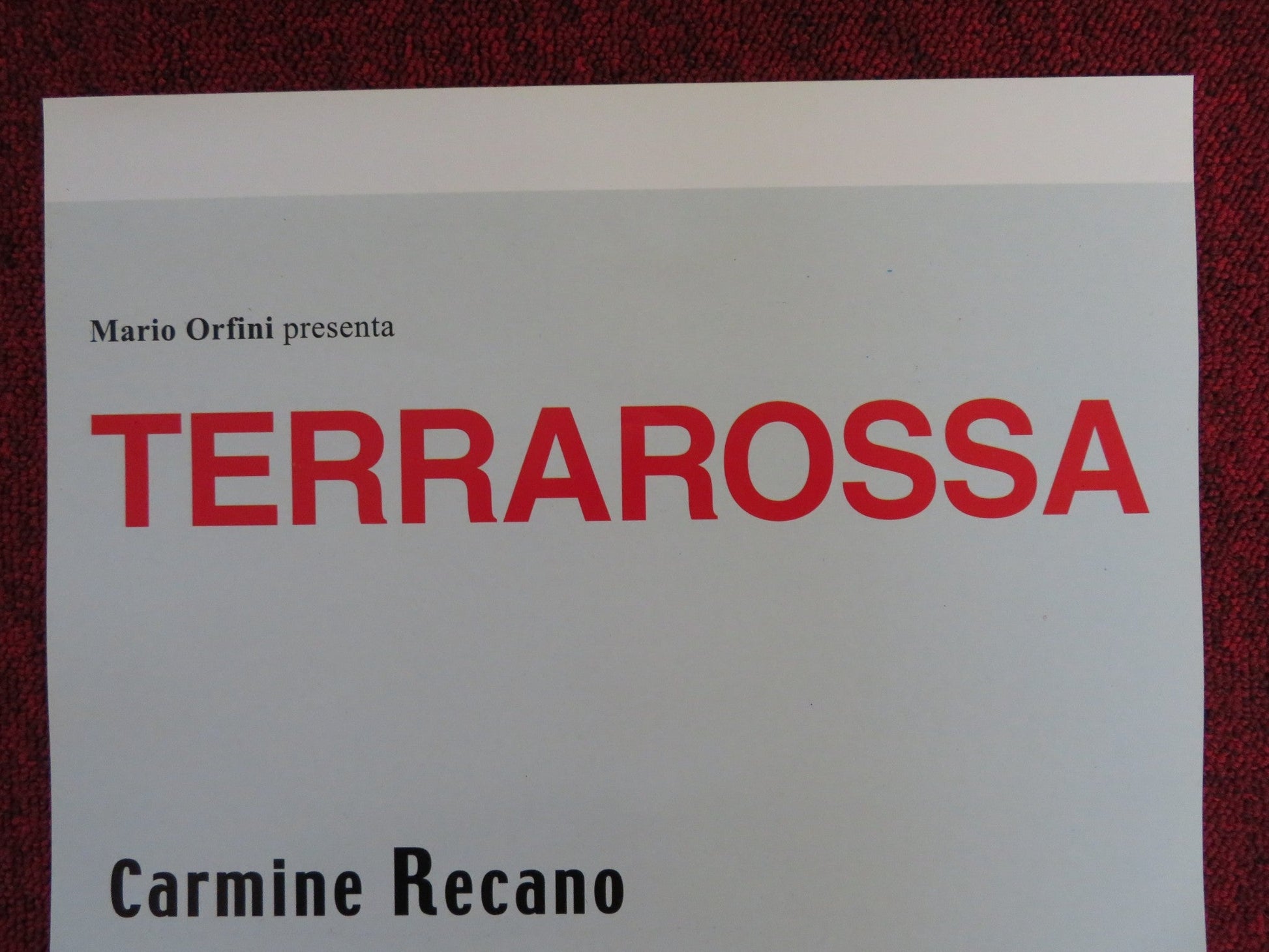 TERRAROSSA ITALIAN LOCANDINA POSTER CARMINE RECANO MONICA COMEGNA 2001 Rendezvous Cinema Movie posters