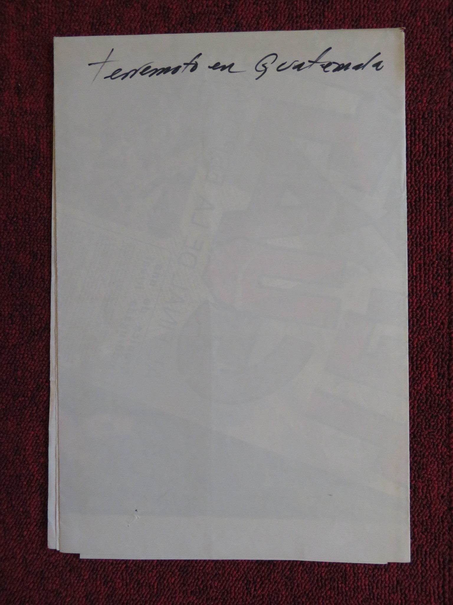 TERREMOTO EN GUATEMALA ARGENTINIAN POSTER NORMA LAZARENO LEONARDO MORAN 1978 Rendezvous Cinema Movie posters