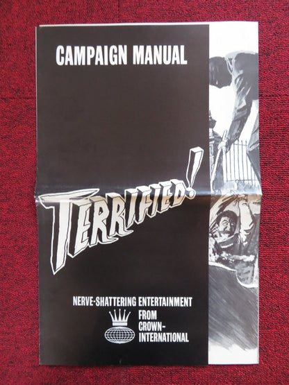 TERRIFIED! UNCUT CROWN INTERNATIONAL FOLDED PRESS BOOK LAUREN DREXEL 1963 Rendezvous Cinema Movie posters