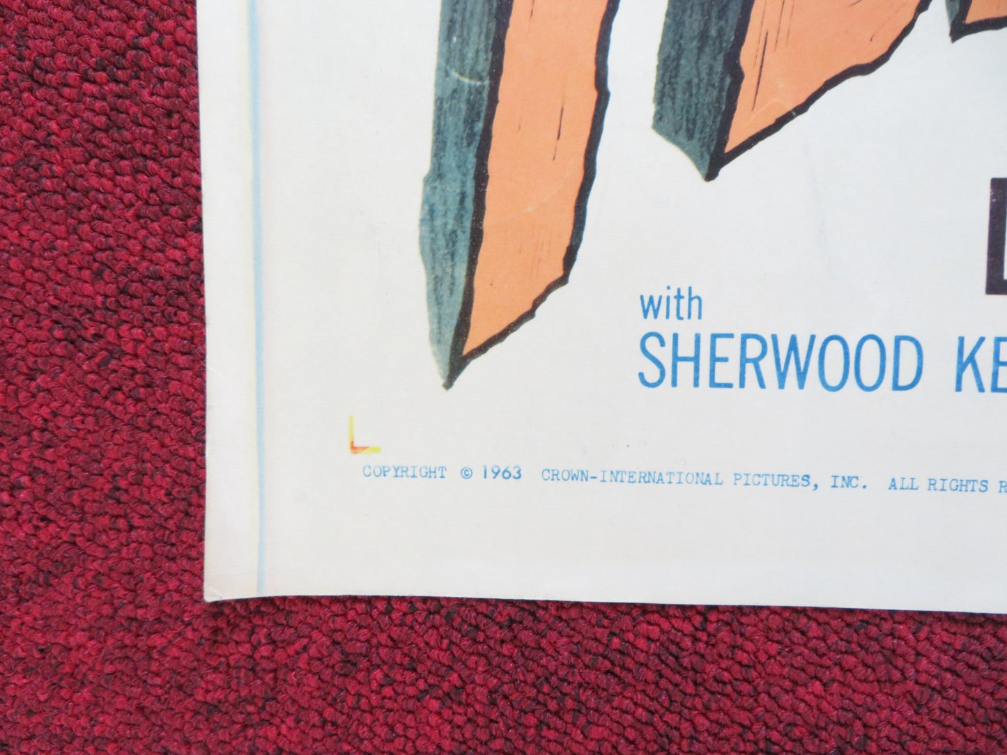 TERRIFIED! US HALF SHEET (22"x 28") POSTER ROD LAUREN STEVE DREXEL 1963 Rendezvous Cinema Movie posters
