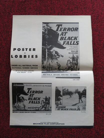 TERROR AT BLACK FALLS US UNCUT PRESSBOOK HOUSE PETER JR. JOHN ALONSO 1962 Rendezvous Cinema Movie posters