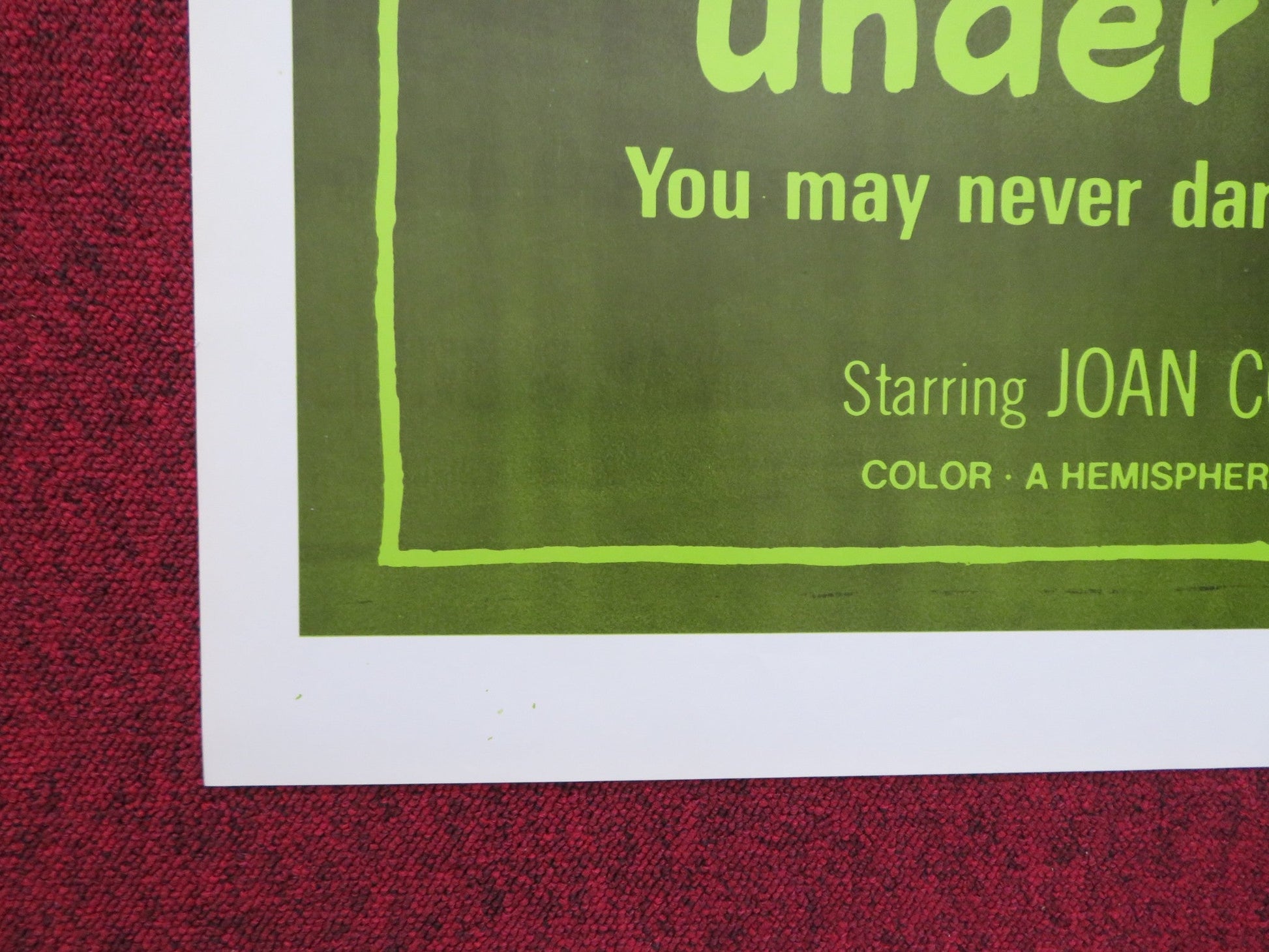 TERROR FROM UNDER THE HOUSE FOLDED US ONE SHEET POSTER JOAN COLLINS 1971 Rendezvous Cinema Movie posters