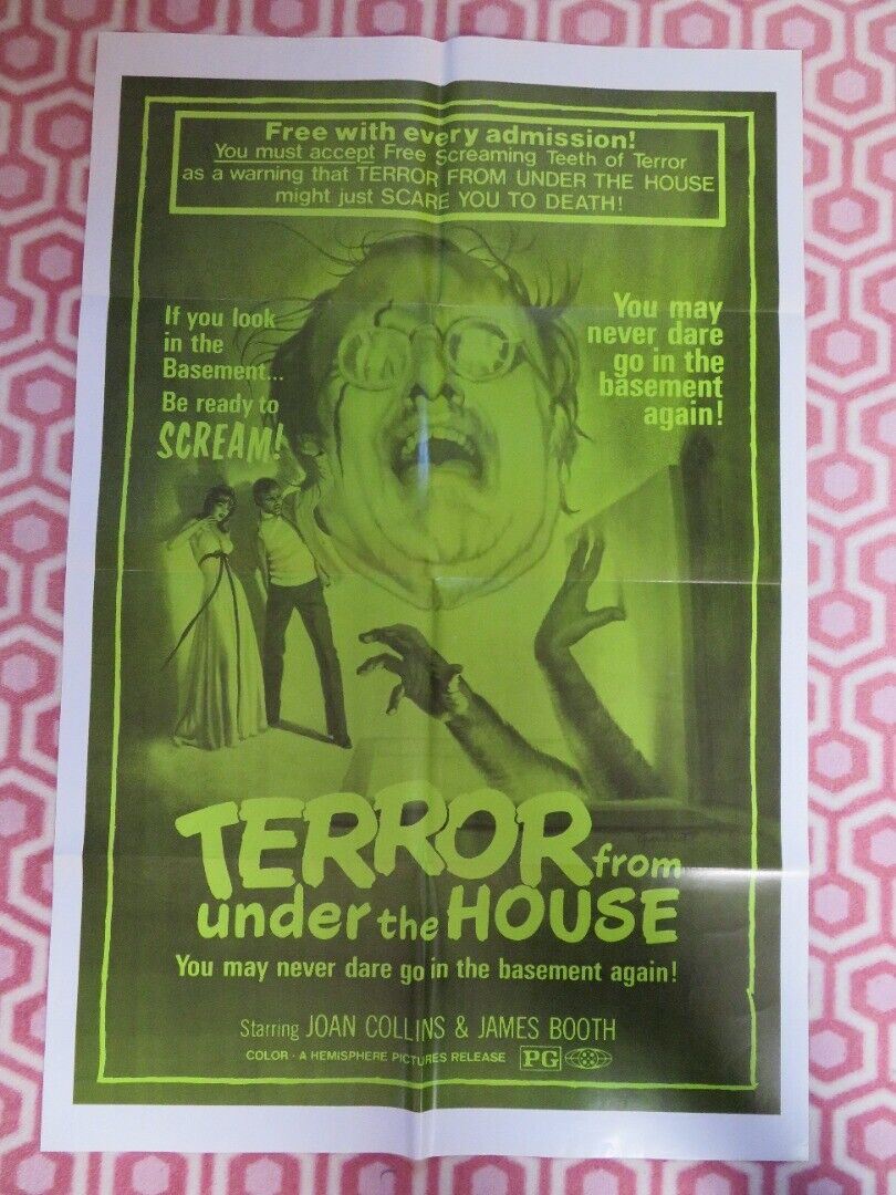 TERROR FROM UNDER THE HOUSE FOLDED US ONE SHEET POSTER JOAN COLLINS 1976 Movie posters
