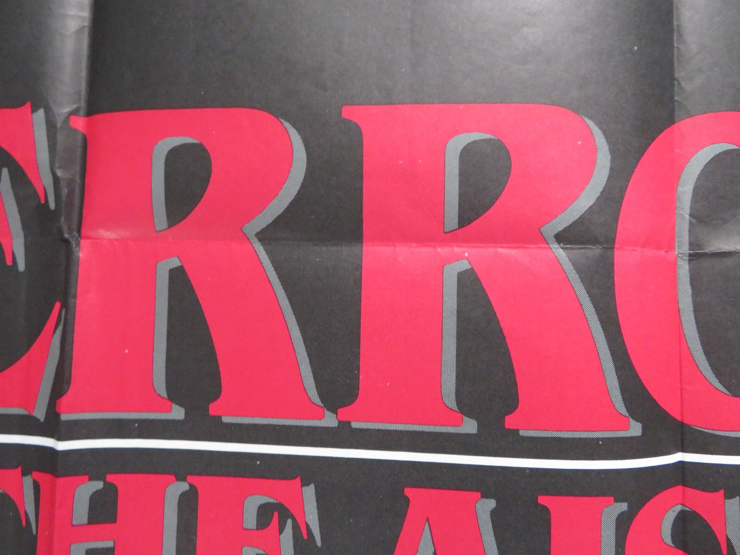 TERROR IN THE AISLES UK QUAD POSTER FOLDED DONALD PLEASENCE NANCY ALLEN 1984 Rendezvous Cinema Movie posters