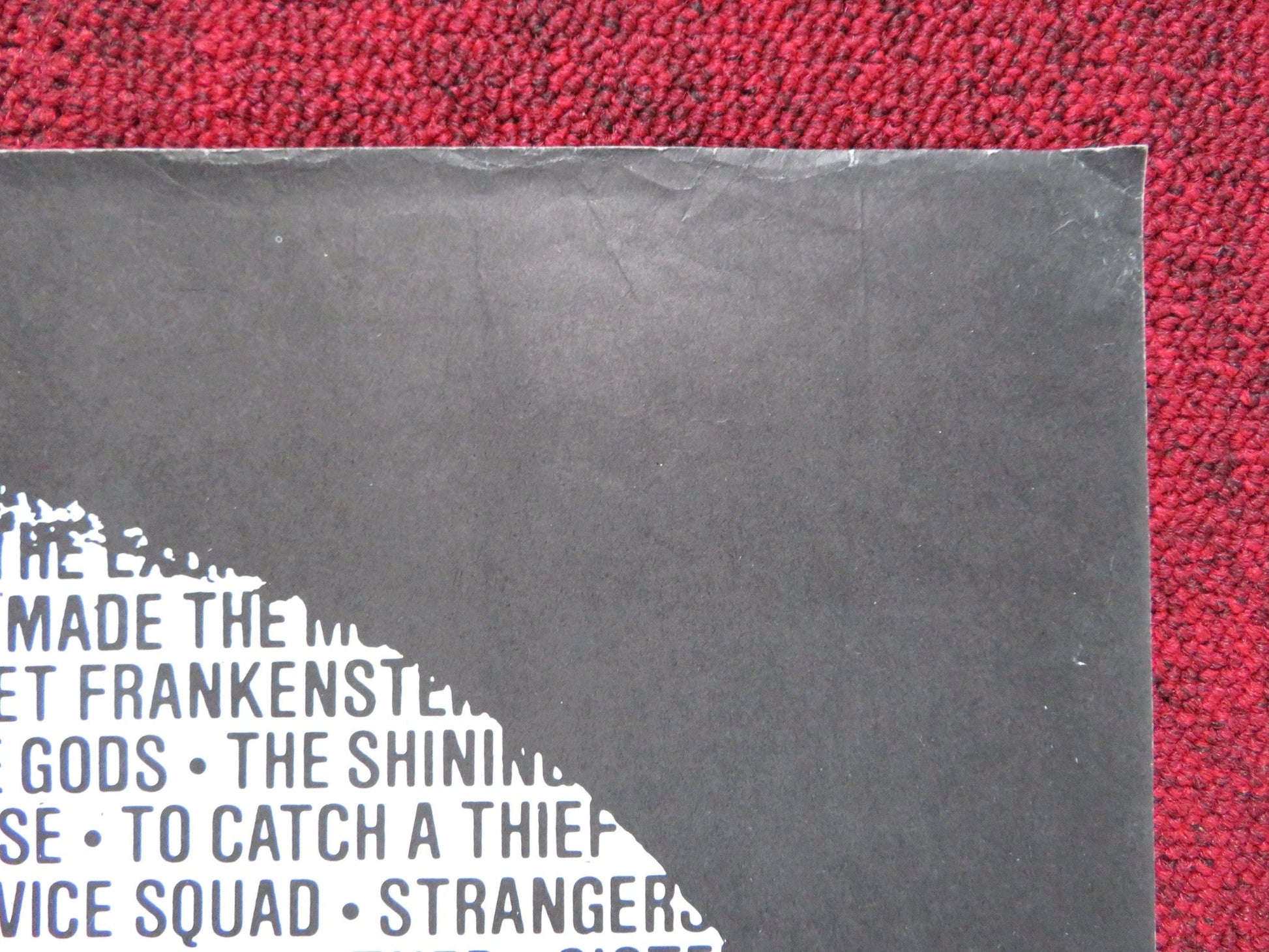 TERROR IN THE AISLES UK QUAD POSTER FOLDED DONALD PLEASENCE NANCY ALLEN 1984 Rendezvous Cinema Movie posters