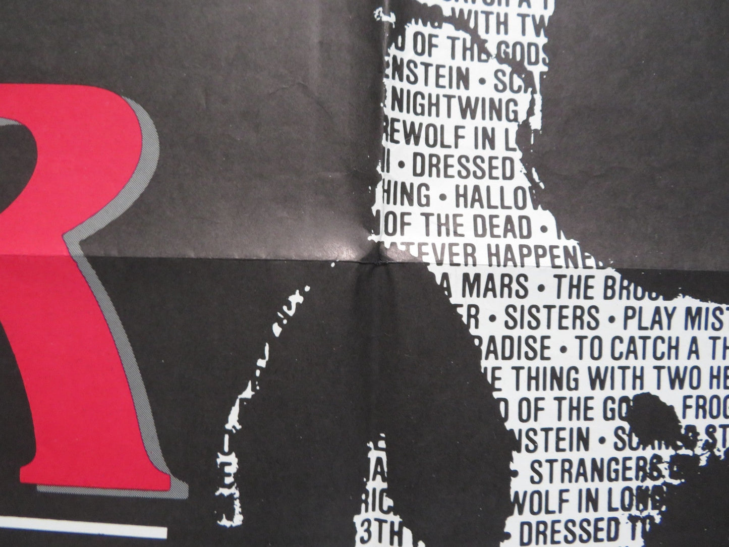 TERROR IN THE AISLES UK QUAD POSTER FOLDED DONALD PLEASENCE NANCY ALLEN 1984 Rendezvous Cinema Movie posters