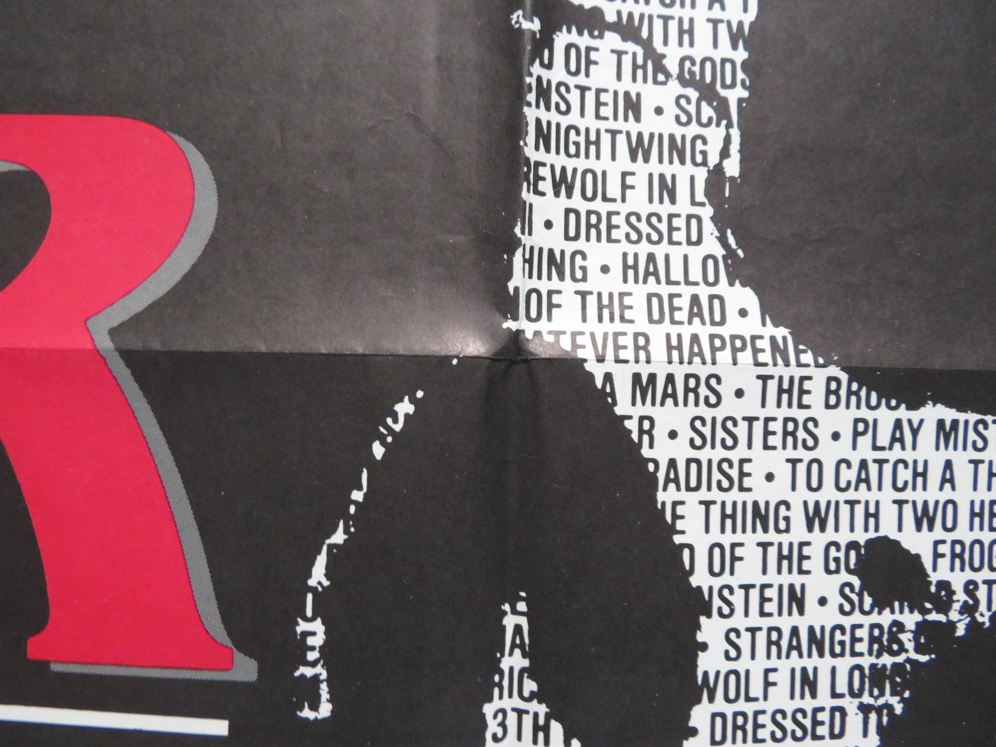 TERROR IN THE AISLES UK QUAD POSTER FOLDED DONALD PLEASENCE NANCY ALLEN 1984 Rendezvous Cinema Movie posters