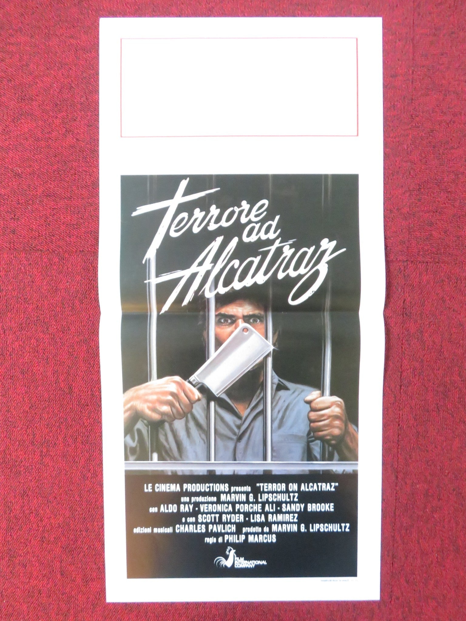 TERROR ON ALCATRAZ ITALIAN LOCANDINA POSTER ALDO RAY SANDY BROOKE 1989 Rendezvous Cinema Movie posters