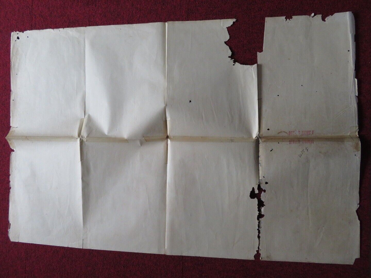 TERROR STREET FOLDED US ONE SHEET POSTER DAN DURYEA ELSIE ALBIIN - Rendezvous Cinema