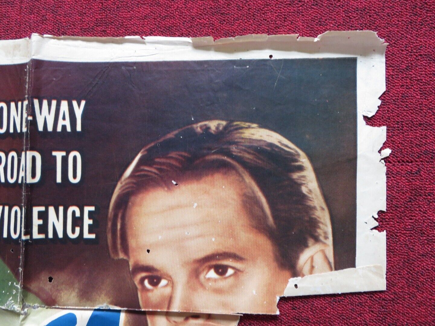 TERROR STREET FOLDED US ONE SHEET POSTER DAN DURYEA ELSIE ALBIIN - Rendezvous Cinema