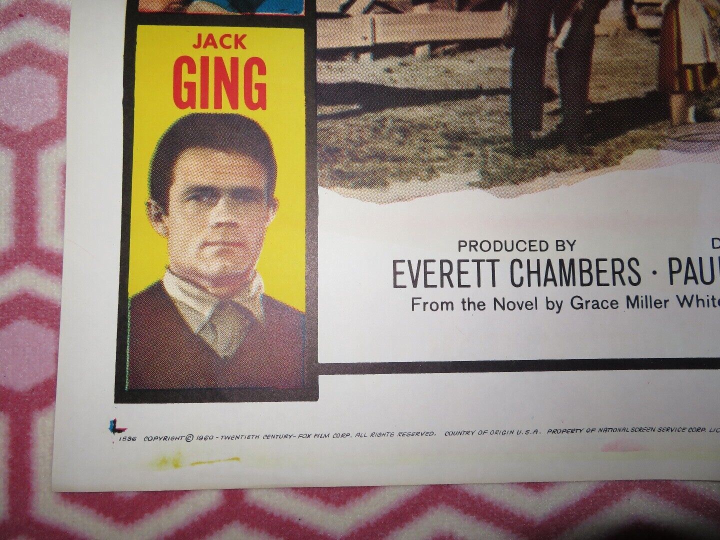 TESS OF STORM COUNTRY US ONE SHEET POSTER DIANE BAKER LEE PHILIPS 1960 Movie posters