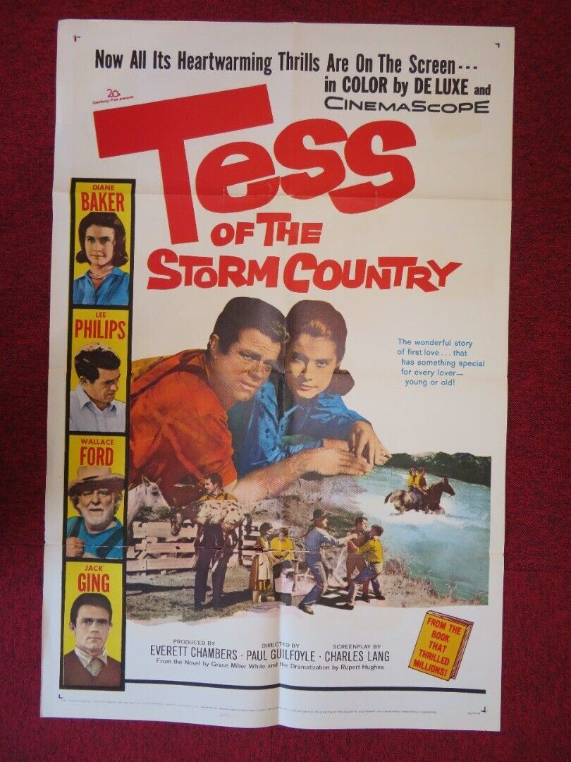 TESS OF THE STORM COUNTRY FOLDED US ONE SHEET POSTER DIANE BAKER 1960 Movie posters