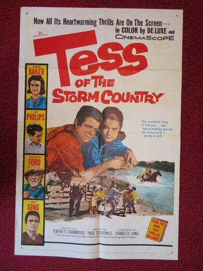 TESS OF THE STORM COUNTRY FOLDED US ONE SHEET POSTER DIANE BAKER 1960 Movie posters