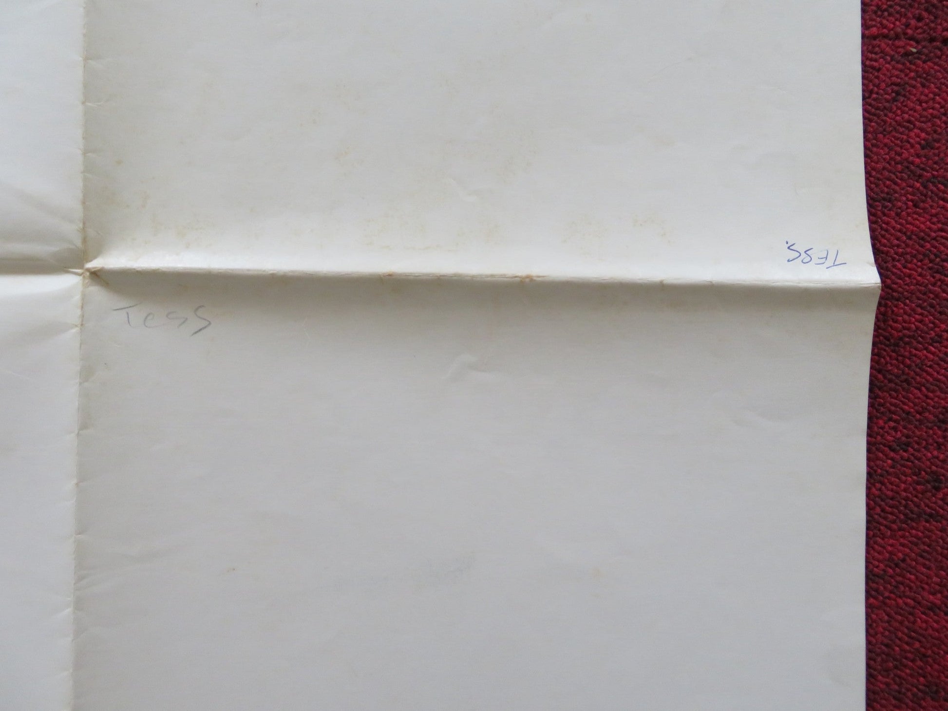 TESS UK QUAD POSTER FOLDED NASTASSIA KINSKI PETER FIRTH 1981 Rendezvous Cinema Movie posters