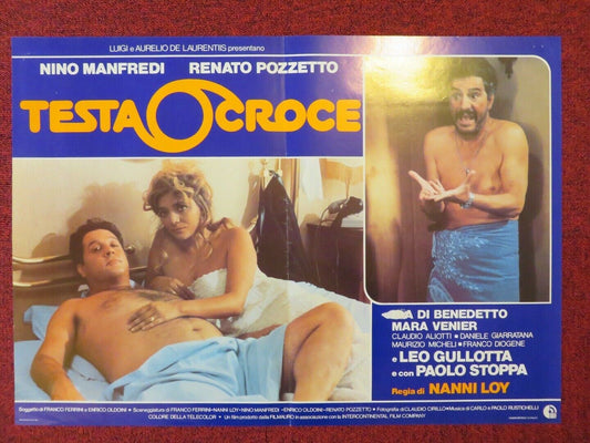 TESTA O'CROCE / Heads I Win, Tails You Lose - B ITALIAN FOTOBUSTA POSTER 1982 Movie posters