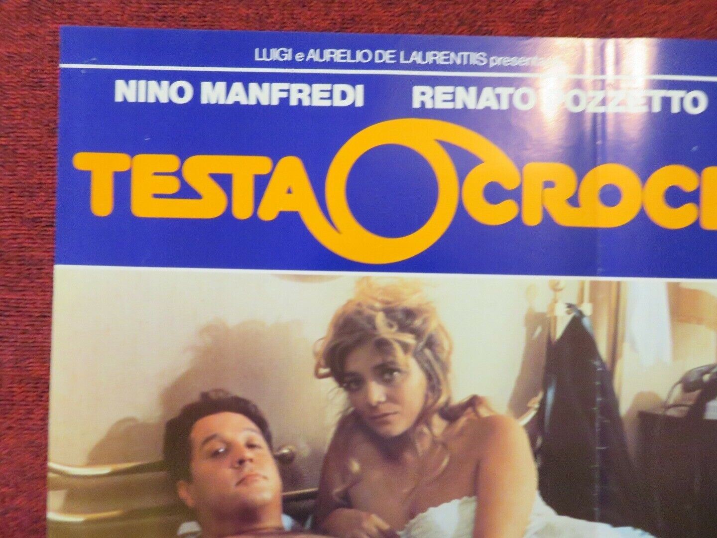 TESTA O'CROCE / Heads I Win, Tails You Lose - B ITALIAN FOTOBUSTA POSTER 1982 Movie posters