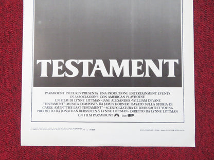 TESTAMENT ITALIAN LOCANDINA POSTER JANE ALEXANDER WILLIAM DEVANE 1984 Rendezvous Cinema Movie posters