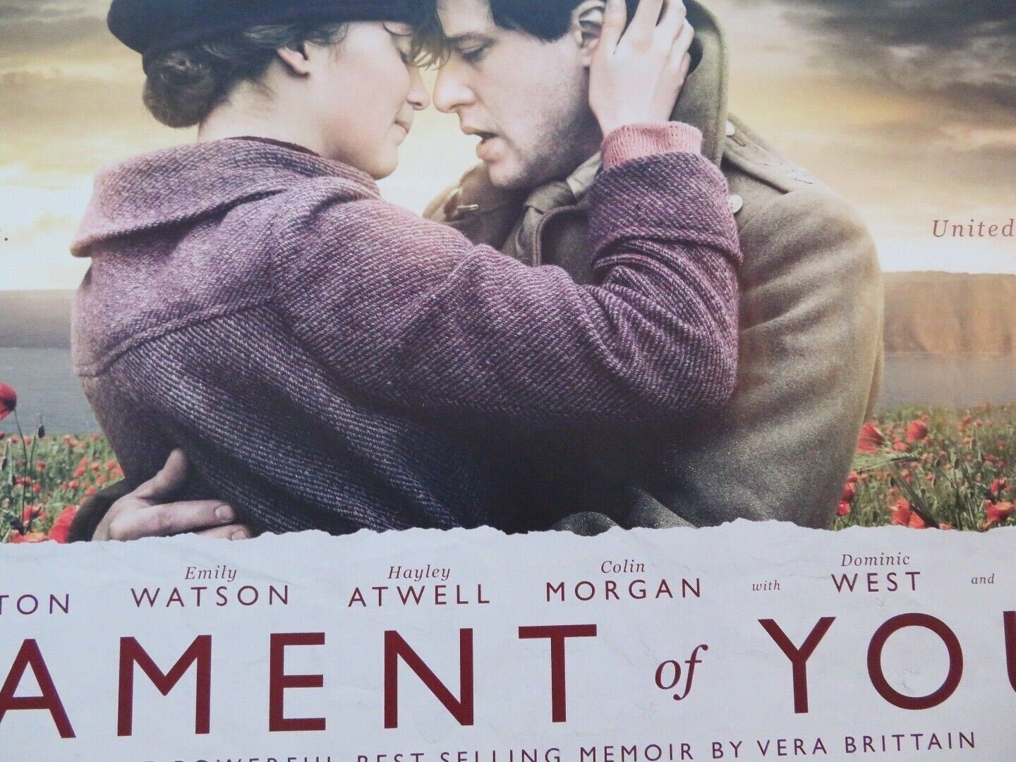 TESTAMENT OF YOUTH QUAD (30"x 40") ROLLED POSTER ALICIA VIKANDER KIT HARRINGTON Rendezvous Cinema Movie posters