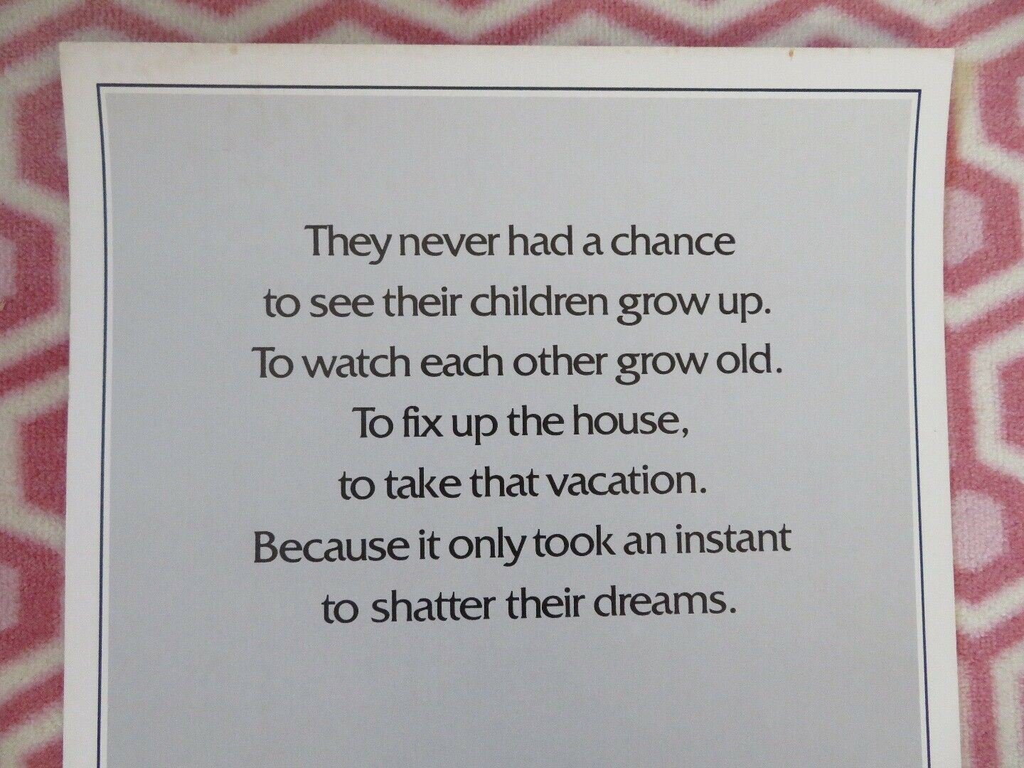 TESTAMENT US INSERT (14"x 36") POSTER JANE ALEXANDER WILLIAM DEVANE 1983 Movie posters