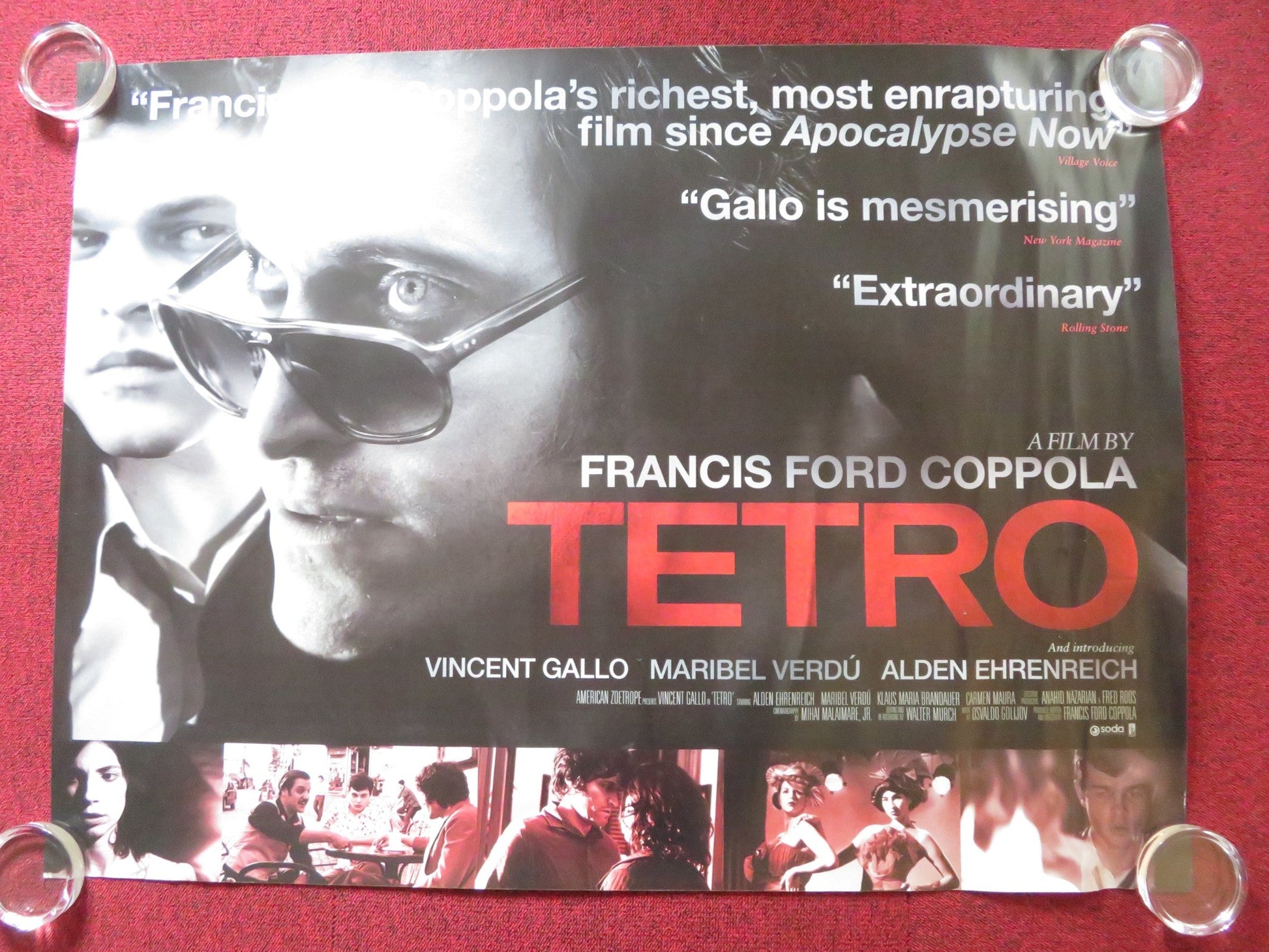 TETRO UK QUAD (30"x 40") ROLLED POSTER FRANCIS FORD COPPOLA VINCENT GALLO 2009 Rendezvous Cinema Movie posters