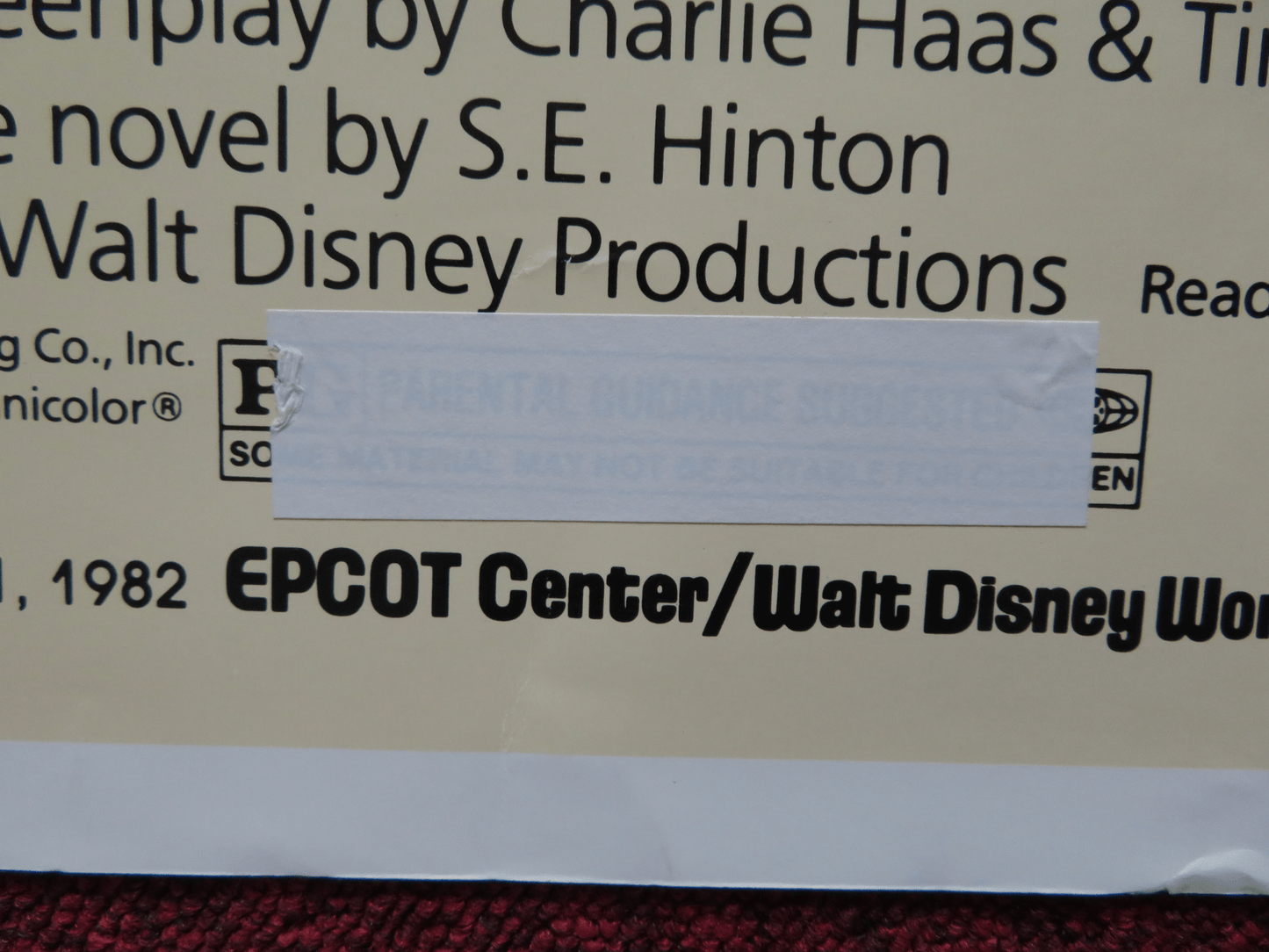 TEX US HALF SHEET (22"x 28") POSTER MATT DILLON JIM METZLER 1982 Rendezvous Cinema Movie posters