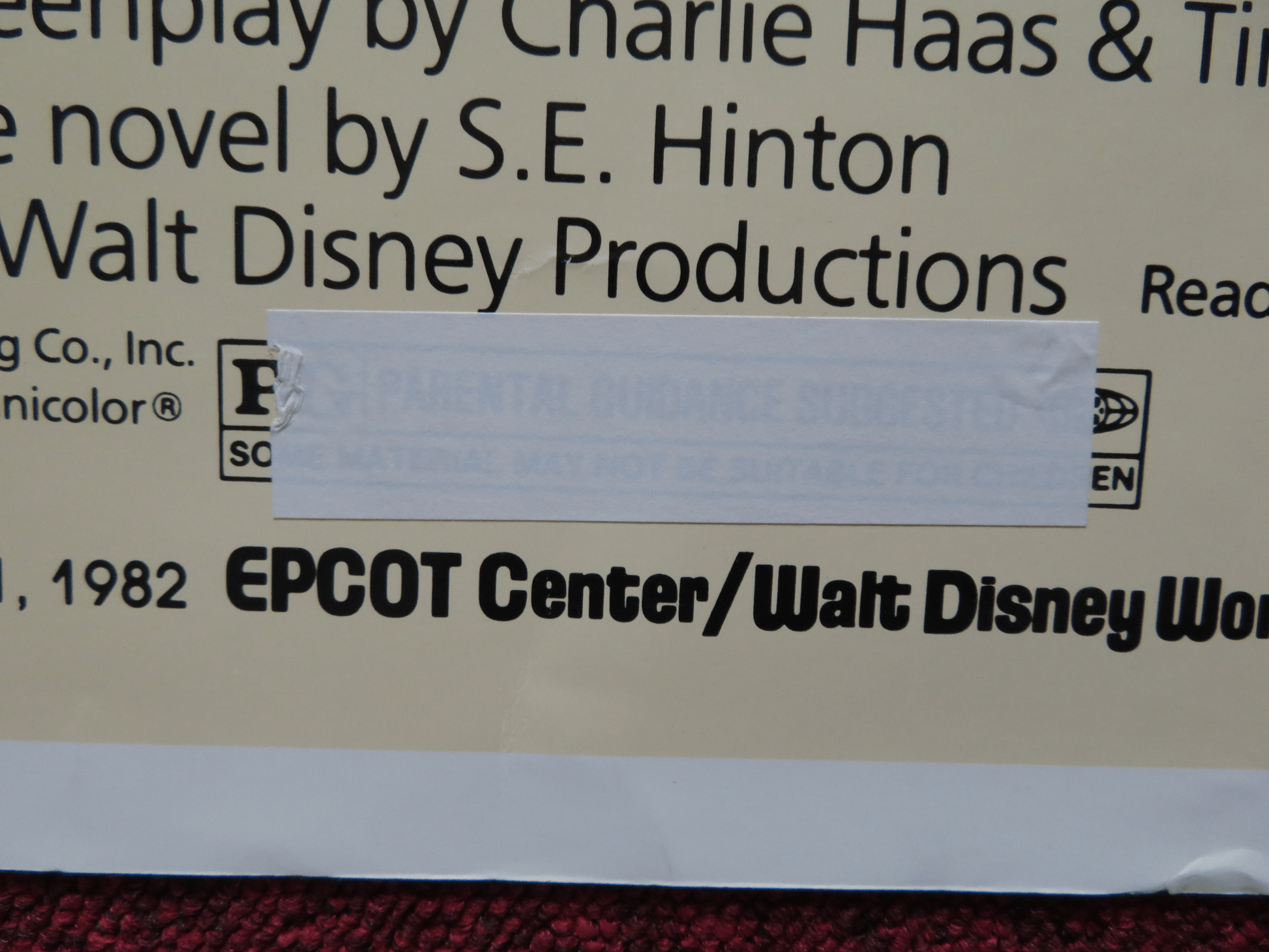 TEX US HALF SHEET (22"x 28") POSTER MATT DILLON JIM METZLER 1982 Rendezvous Cinema Movie posters