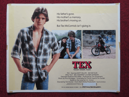 TEX US HALF SHEET (22"x 28") POSTER MATT DILLON JIM METZLER 1982 Rendezvous Cinema Movie posters