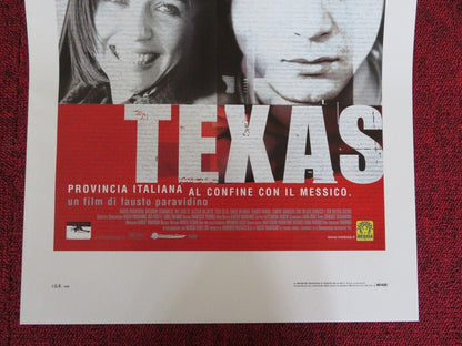 TEXAS ITALIAN LOCANDINA (27.5"x13") POSTER FAUSTO PARAVIDINO RICCARDO SCAMARCIO - Rendezvous Cinema