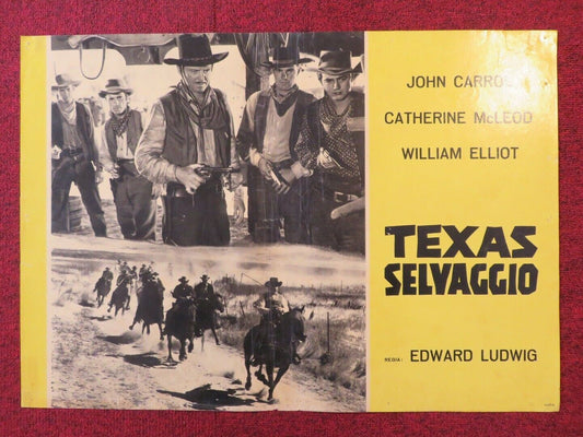 TEXAS SELVAGGIO / THE FABULOUS TEXAN ITALIAN FOTOBUSTA POSTER JOHN CARROL 1947 Movie posters