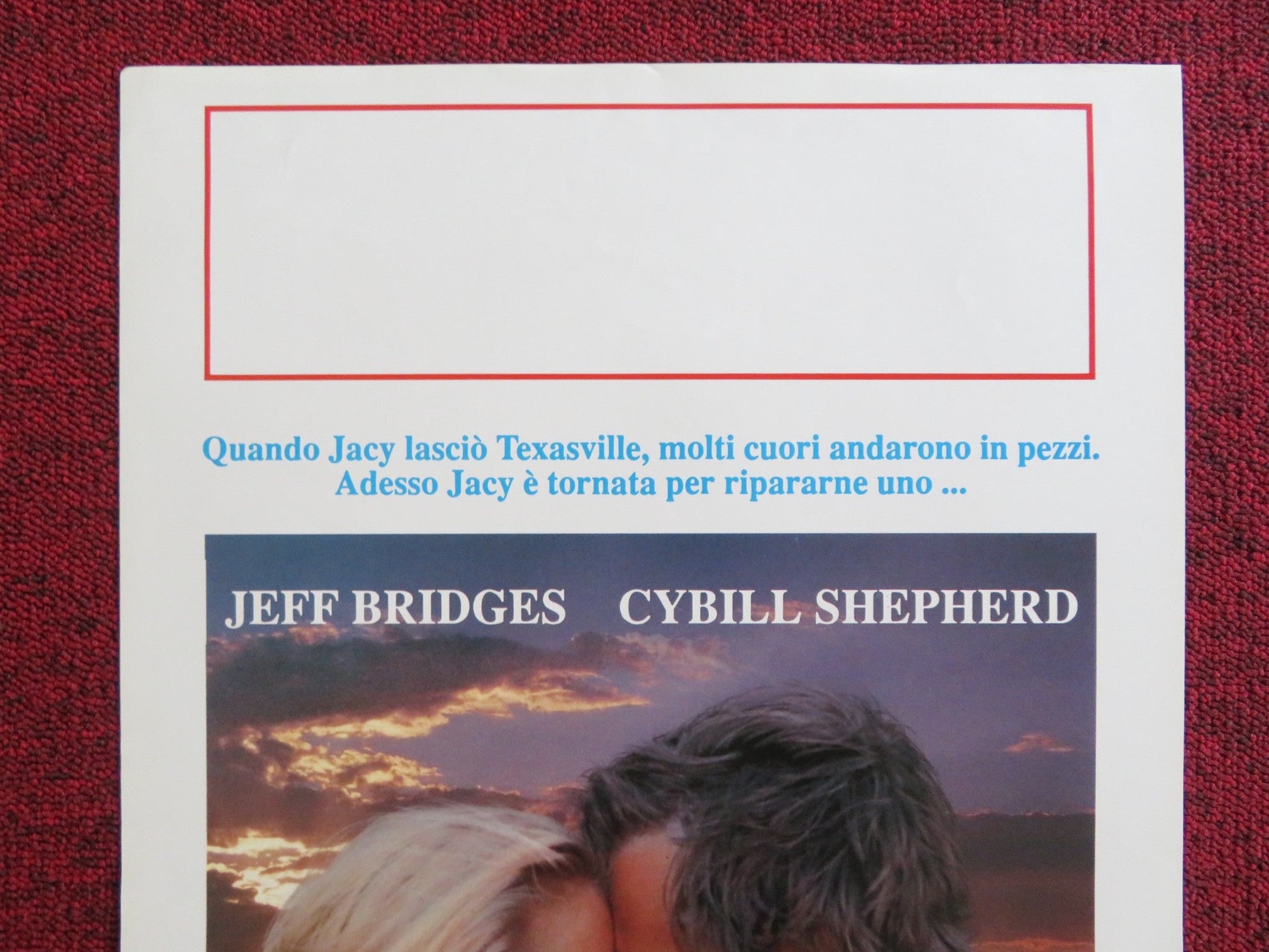 TEXASVILLE ITALIAN LOCANDINA POSTER JEFF BRIDGES CYBILL SHEPHERD 1990 Rendezvous Cinema Movie posters