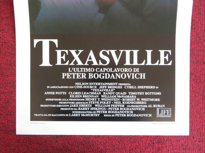 TEXASVILLE ITALIAN LOCANDINA POSTER JEFF BRIDGES CYBILL SHEPHERD 1990 Rendezvous Cinema Movie posters