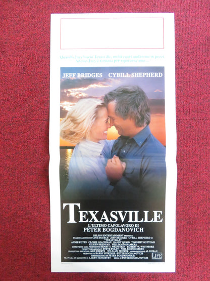 TEXASVILLE ITALIAN LOCANDINA POSTER JEFF BRIDGES CYBILL SHEPHERD 1990 Rendezvous Cinema Movie posters