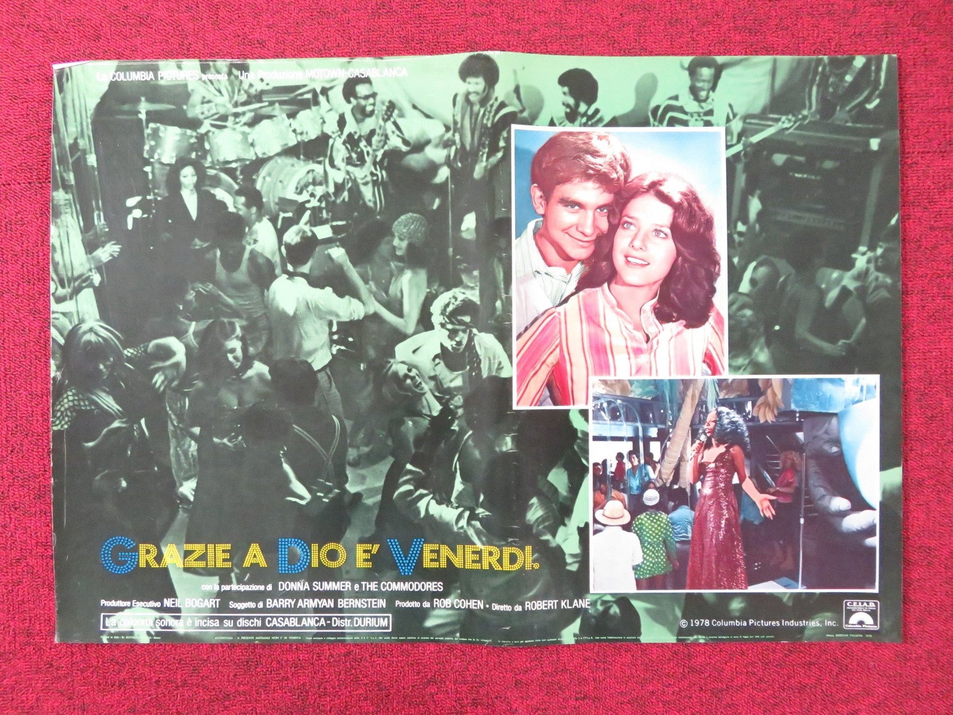 THANK GOD IT'S FRIDAY - A ITALIAN FOTOBUSTA POSTER DONNA SUMMER V.LANDSBURG 1978 Rendezvous Cinema Movie posters