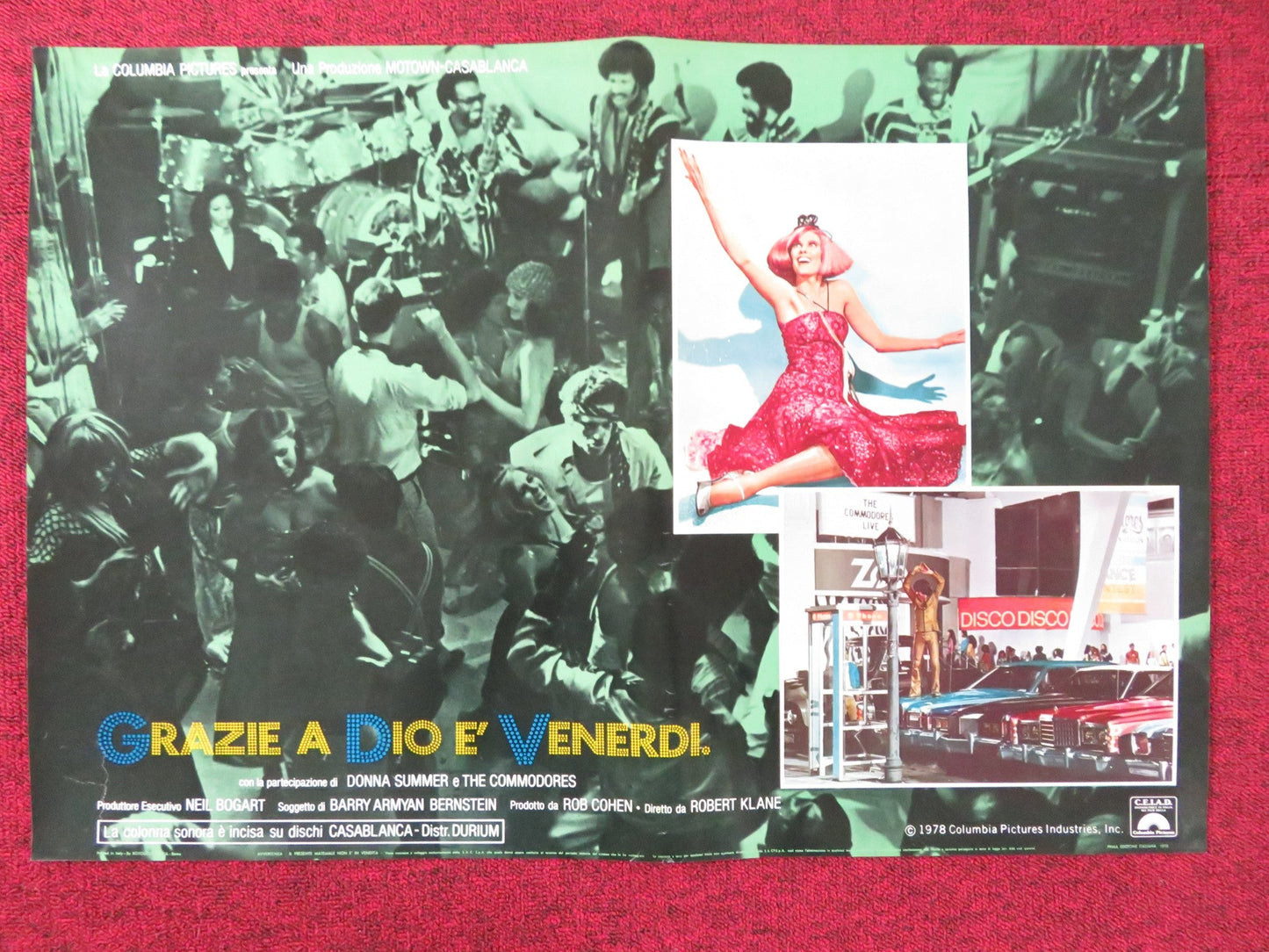 THANK GOD IT'S FRIDAY - F ITALIAN FOTOBUSTA POSTER DONNA SUMMER V.LANDSBURG 1978 Rendezvous Cinema Movie posters