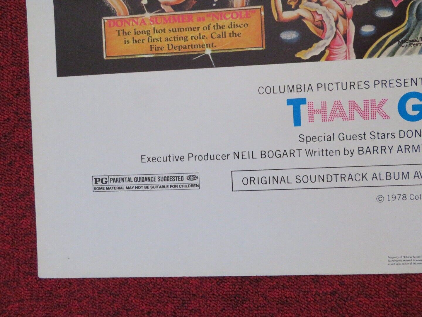 THANK GOD IT'S FRIDAY FOLDED US ONE SHEET POSTER VALERIE LANDSBURG 1978 Movie posters