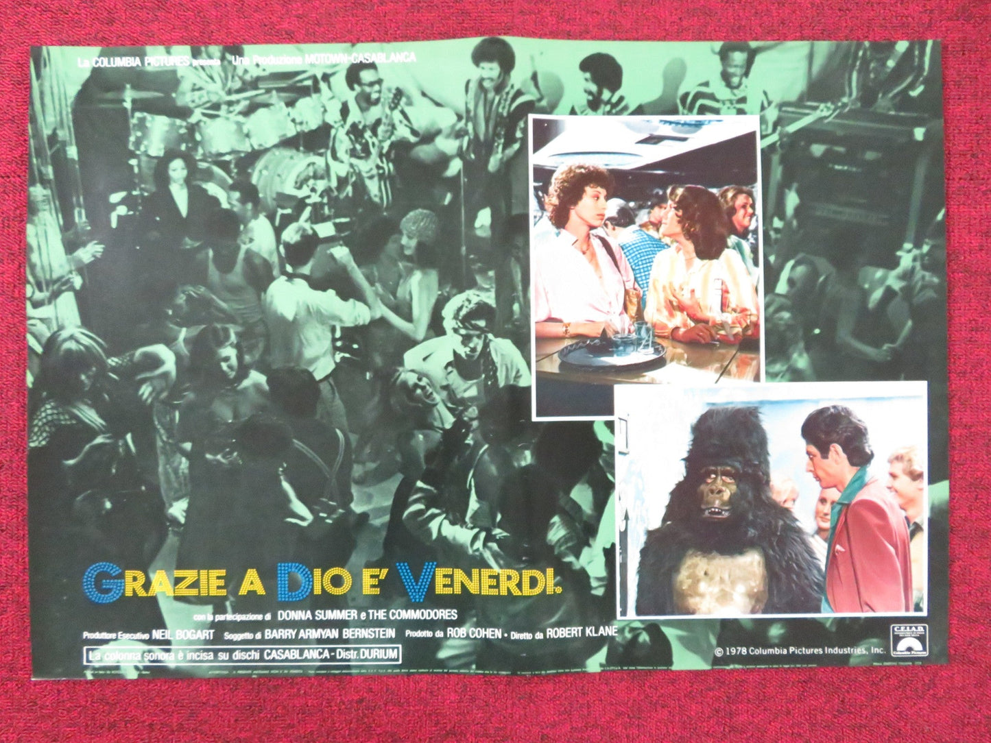 THANK GOD IT'S FRIDAY - J ITALIAN FOTOBUSTA POSTER DONNA SUMMER V.LANDSBURG 1978 Rendezvous Cinema Movie posters