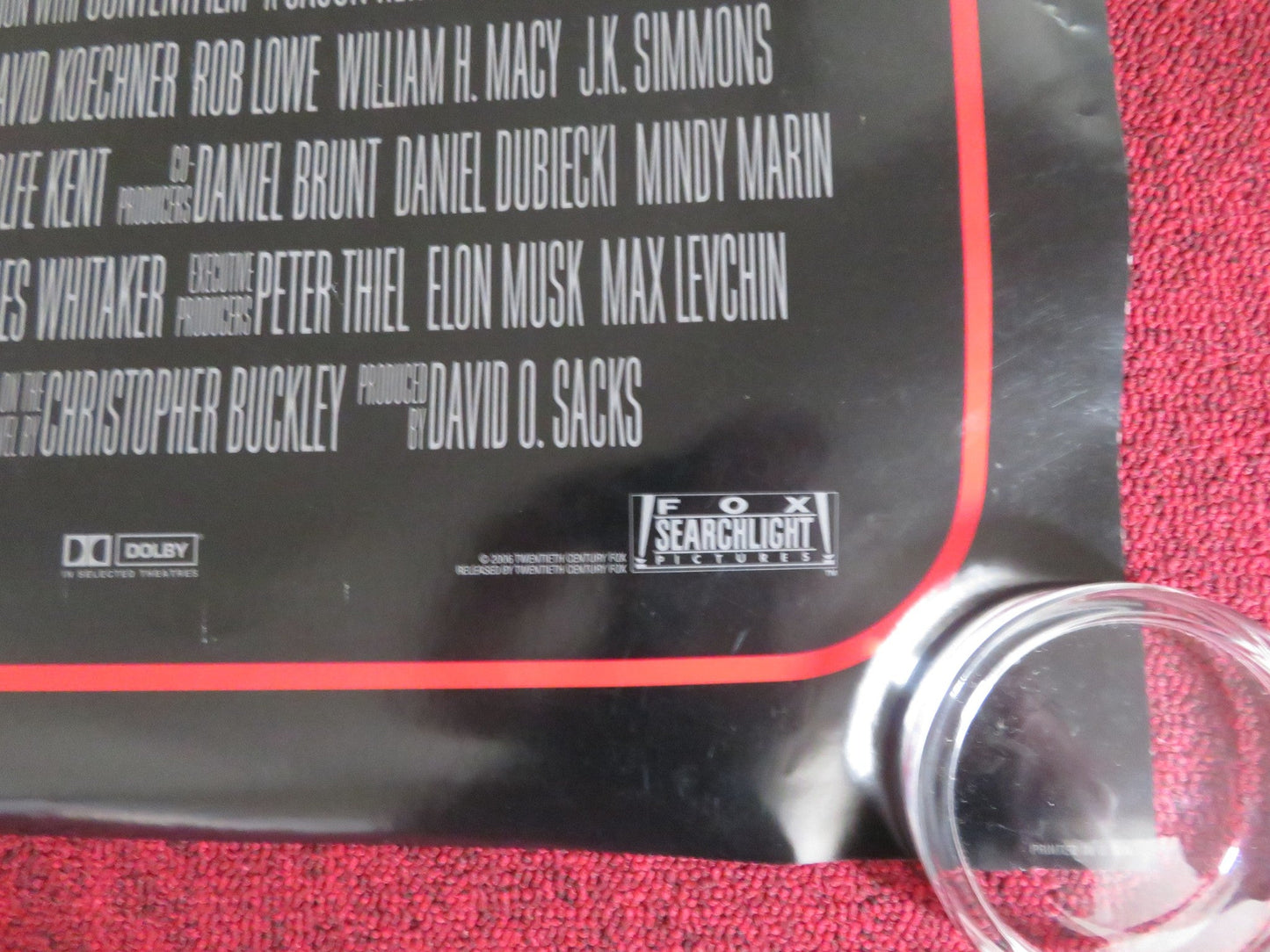 THANK YOU FOR SMOKING US ONE SHEET ROLLED POSTER AARON ECKHART JOAN LUNDEN 2005 Rendezvous Cinema Movie posters