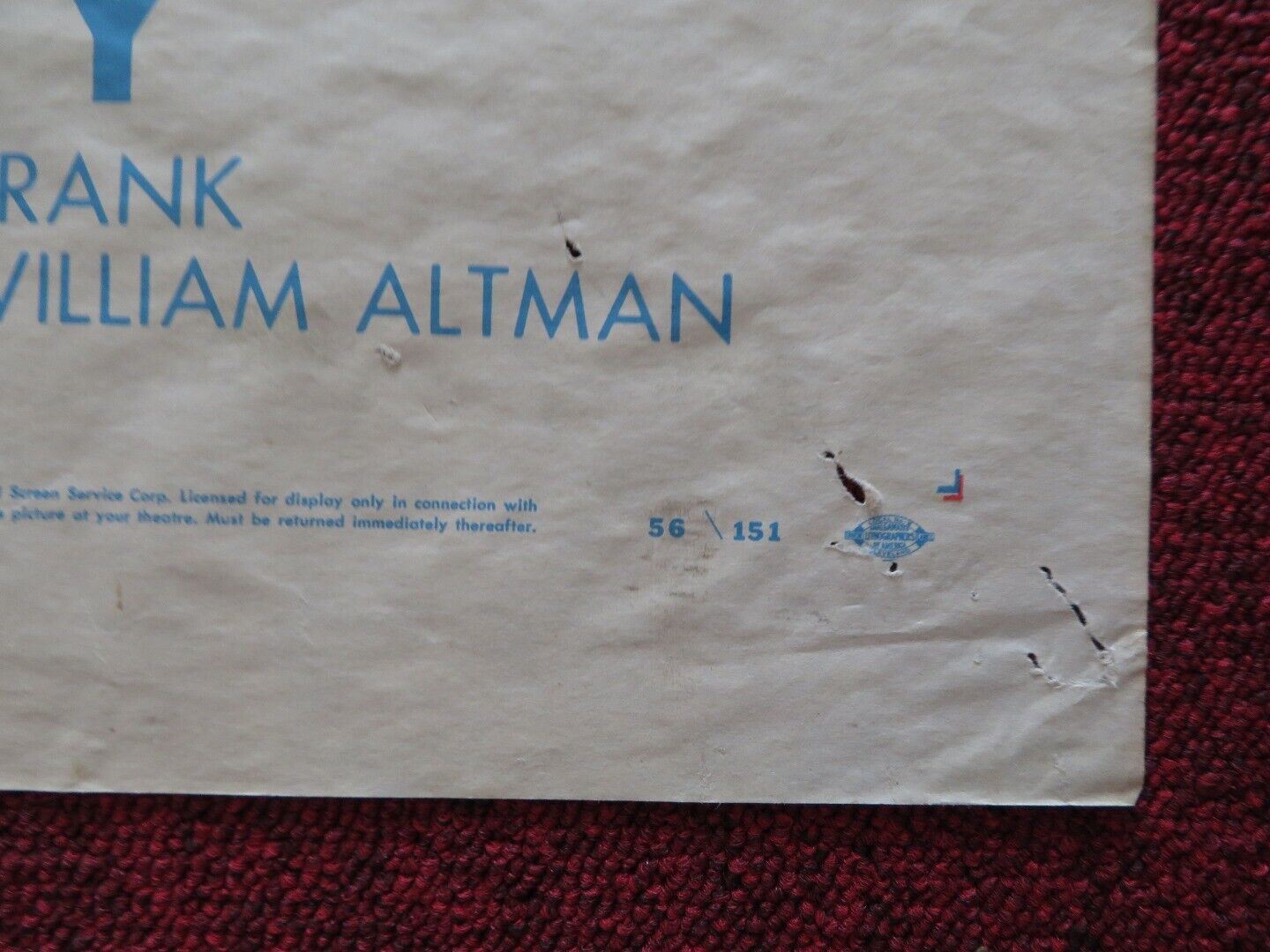 THAT CERTAIN FEELING FOLDED US ONE SHEET POSTER BOB HOPE EVA MARIE SAINT 1956 Movie posters