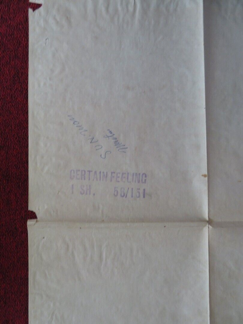 THAT CERTAIN FEELING FOLDED US ONE SHEET POSTER BOB HOPE EVA MARIE SAINT 1956 Movie posters