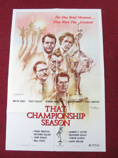 THAT CHAMPIONSHIP SEASON FOLDED US ONE SHEET POSTER CANNON BRUCE DERN 1982 Rendezvous Cinema Movie posters