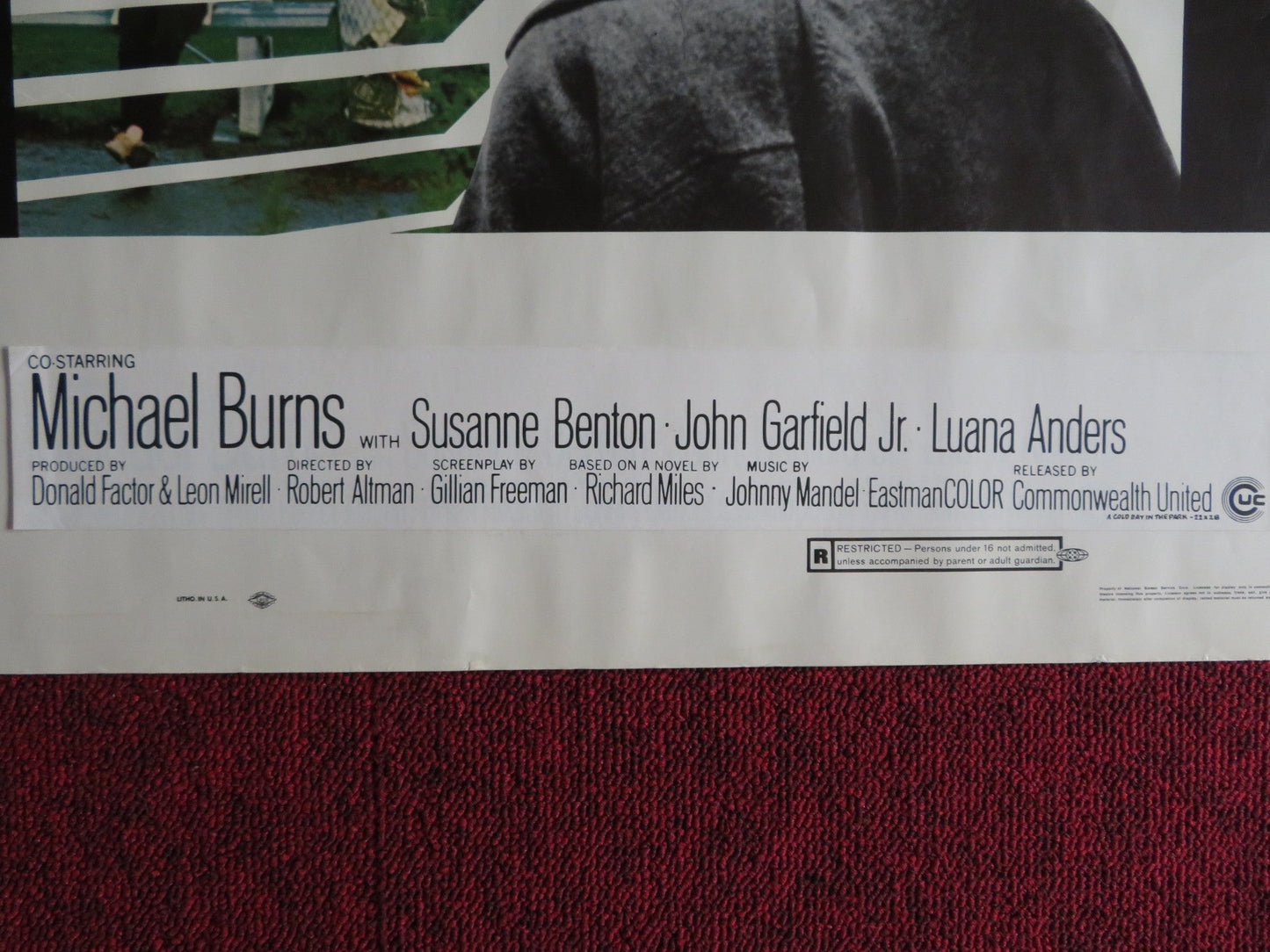 THAT COLD DAY IN THE PARK US HALF SHEET (22"x 28") POSTER SANDY DENNIS 1969 Rendezvous Cinema Movie posters