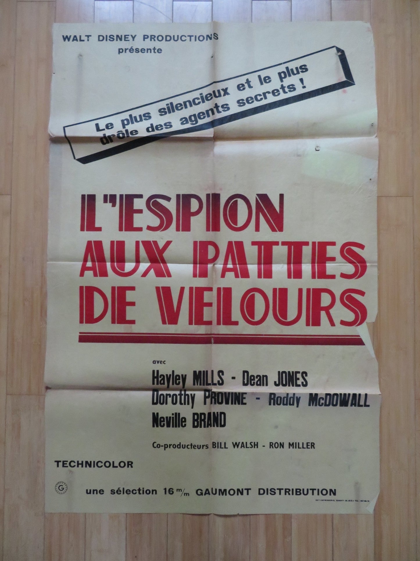 THAT DARN CAT! FRENCH POSTER DISNEY HAYLEY MILLS DEAN JONES 1965 Rendezvous Cinema Movie posters