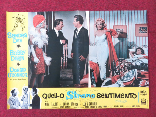 THAT FUNNY FEELING - C ITALIAN FOTOBUSTA POSTER SANDRA DEE BOBBY DARIN 1965 Rendezvous Cinema Movie posters