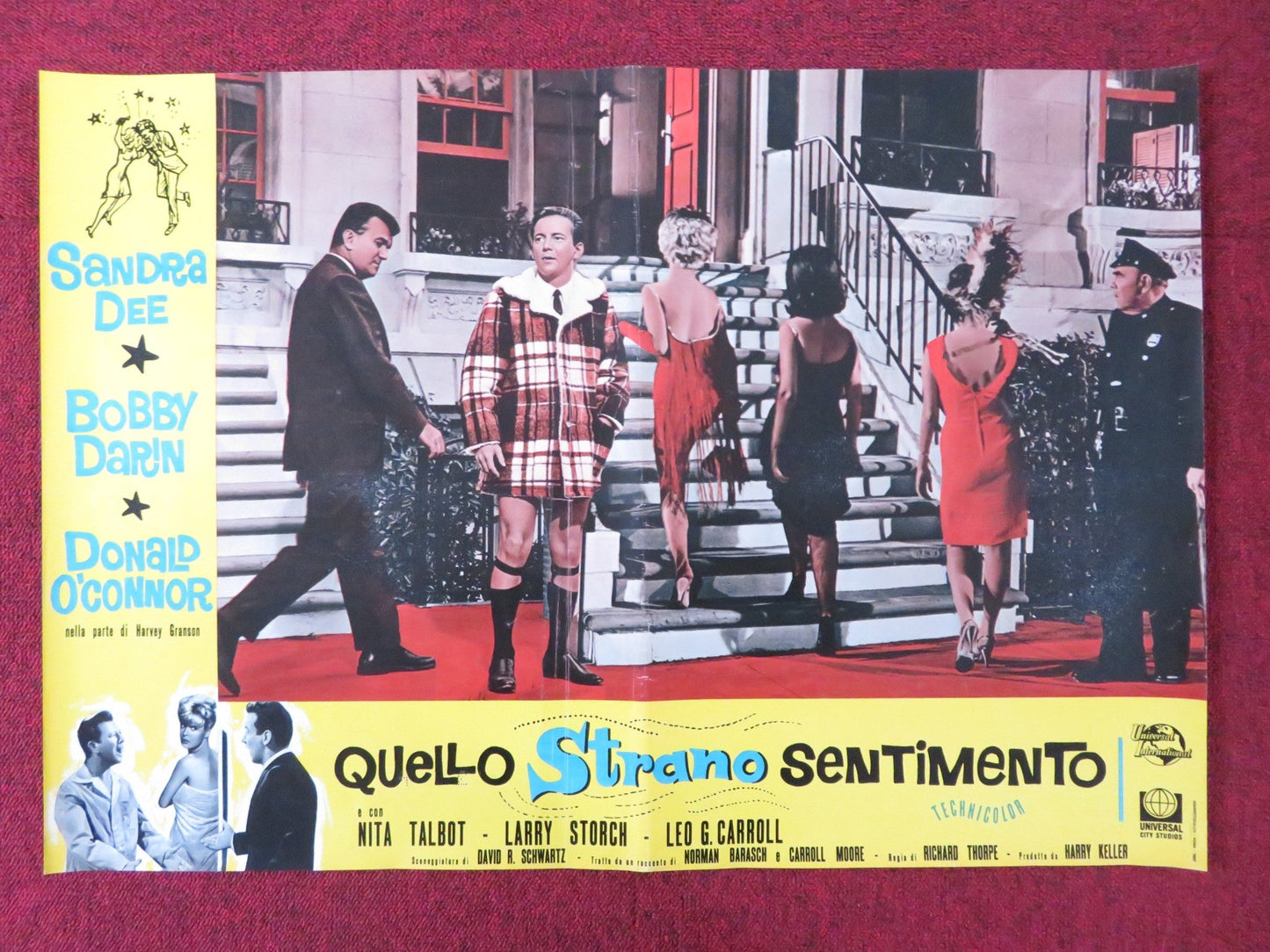 THAT FUNNY FEELING - E ITALIAN FOTOBUSTA POSTER SANDRA DEE BOBBY DARIN 1965 Rendezvous Cinema Movie posters