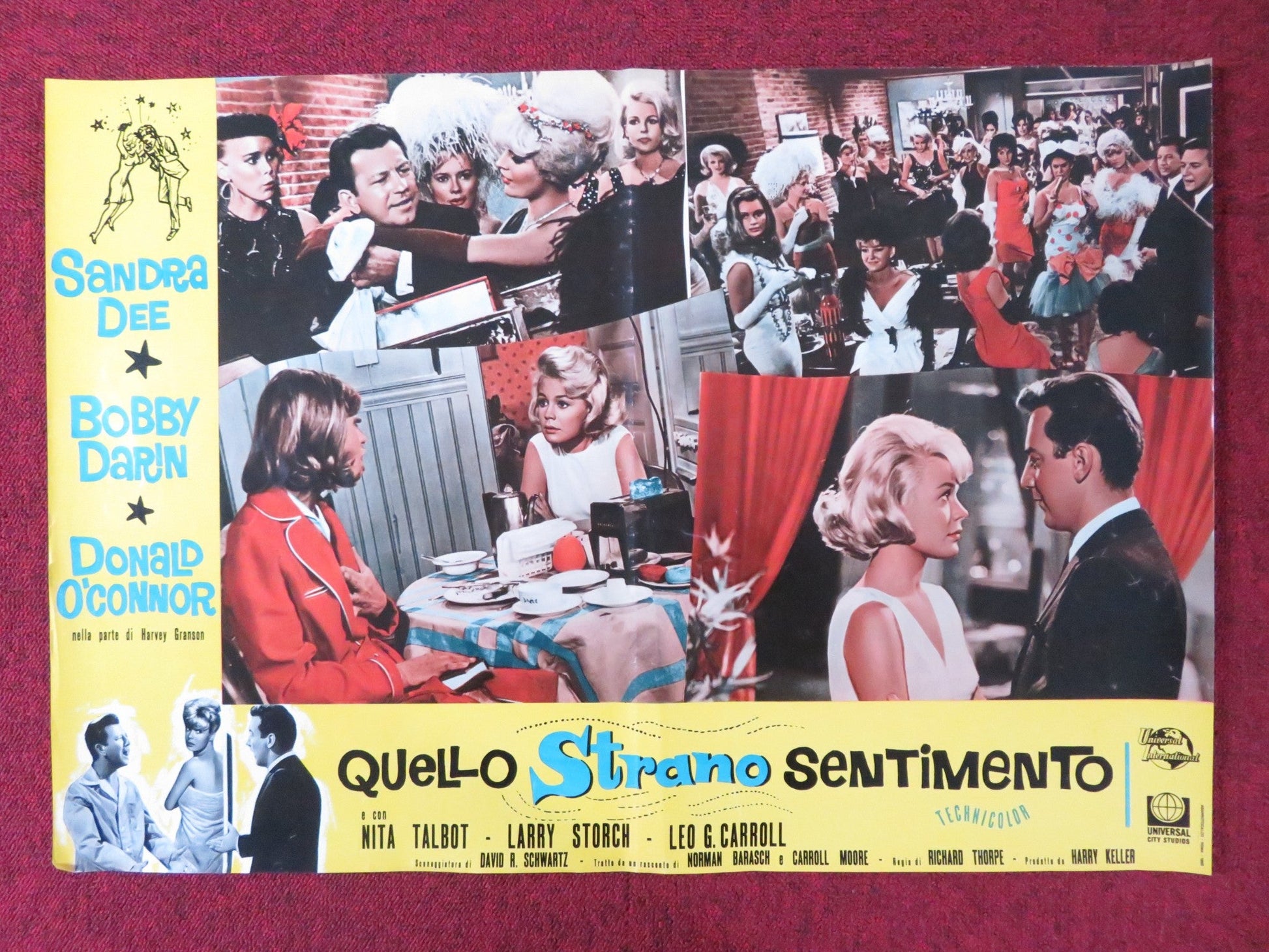 THAT FUNNY FEELING - G ITALIAN FOTOBUSTA POSTER SANDRA DEE BOBBY DARIN 1965 Rendezvous Cinema Movie posters