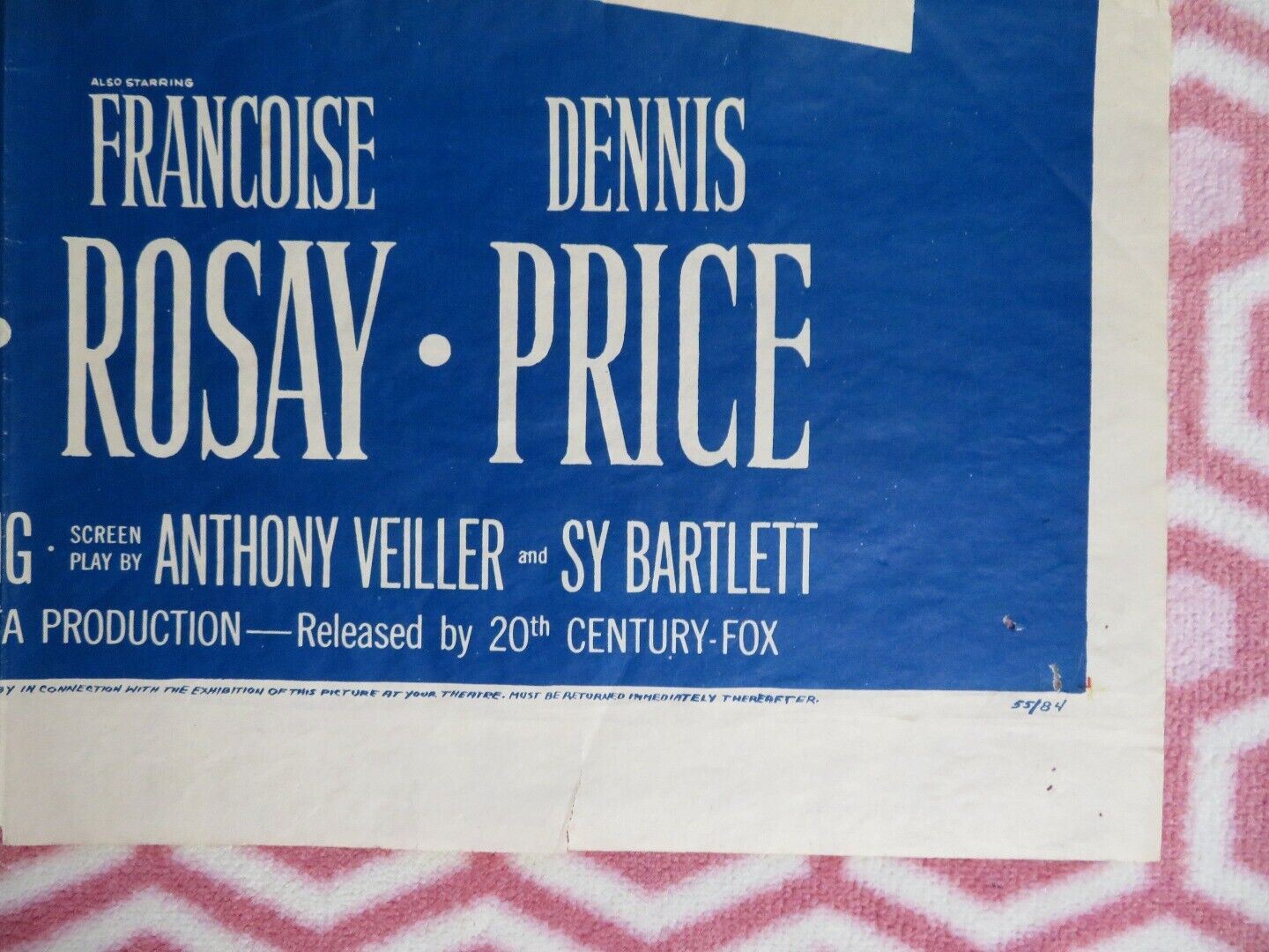 THAT LADY FOLDED US ONE SHEET POSTER OLIVIA DE HAVILLAND 1955 Movie posters