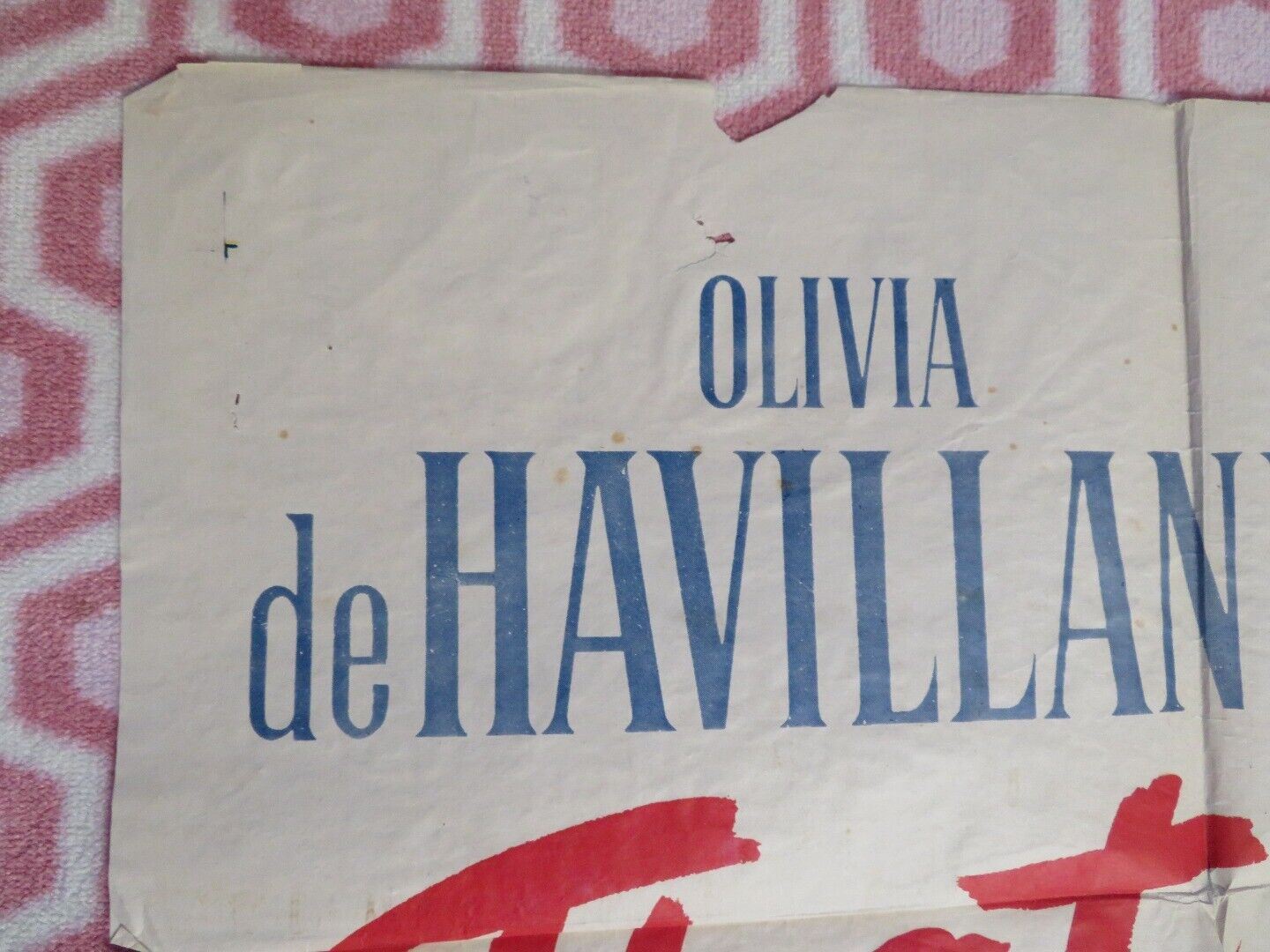 THAT LADY FOLDED US ONE SHEET POSTER OLIVIA DE HAVILLAND 1955 Movie posters