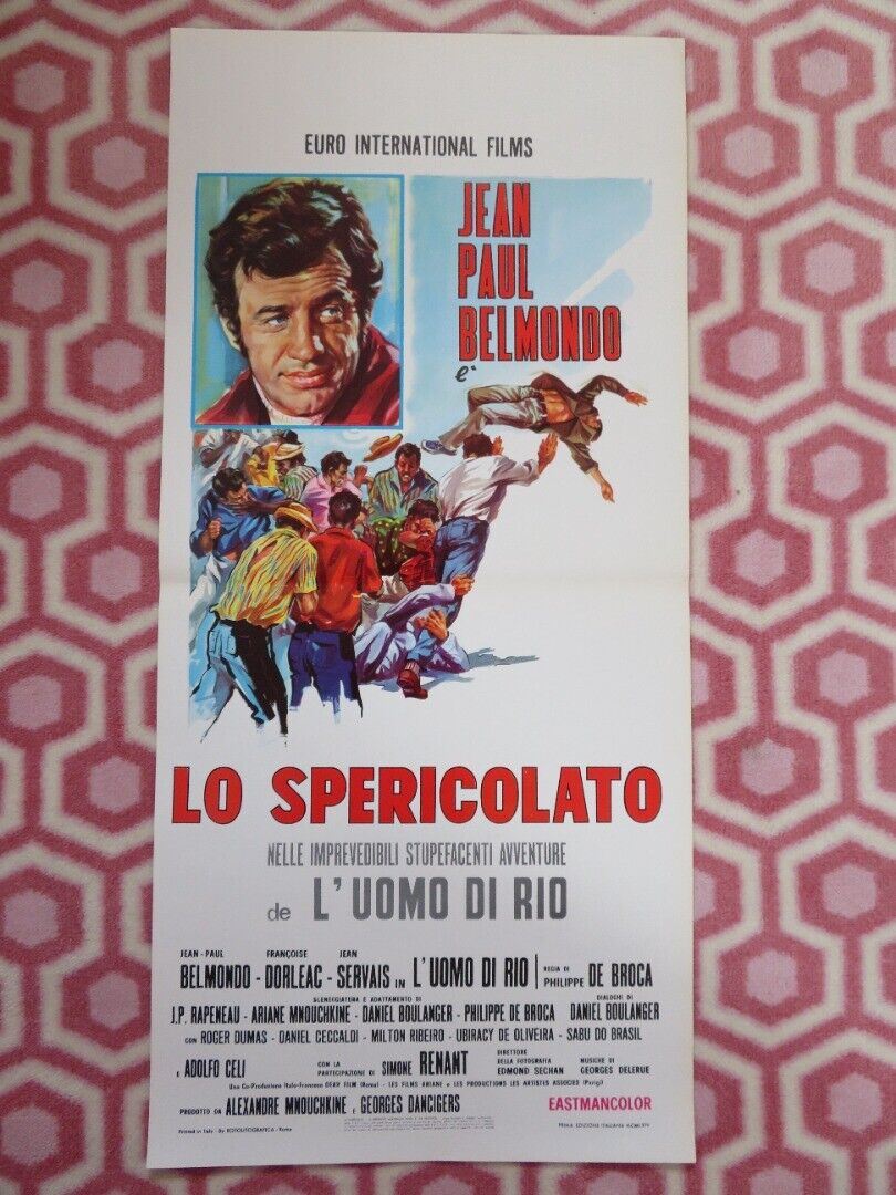 That Man from Rio ITALIAN LOCANDINA (27.5"x 13") POSTER JEAN-PAUL BELMONDO 1964 - Rendezvous Cinema